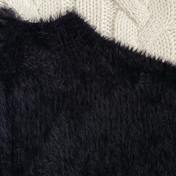 Banana Republic Fuzzy Black Mock Neck Sweater - Picture 3 of 7